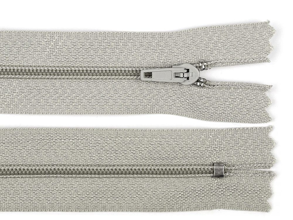 Spirálový zip šíře 3 mm délka 35 cm - 310 šedobéžová