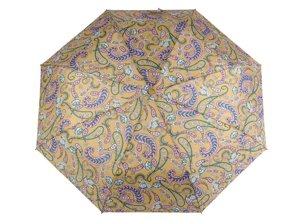 Dámský skládací vystřelovací deštník barevný - 1 krémová