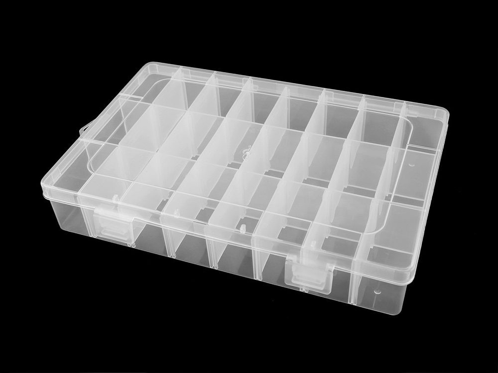 Plastový box / zásobník 13x19,5x3,6 cm - transparent