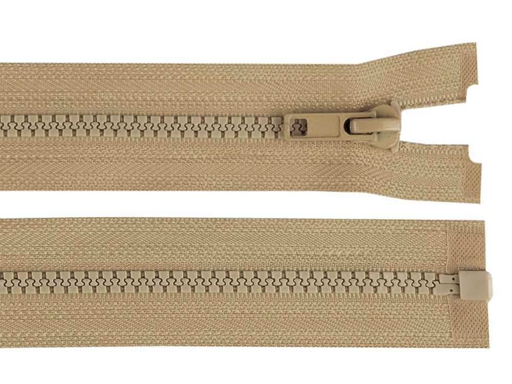 Kostěný zip šíře 5 mm délka 50 cm (bundový) - 308 Prairie Sand