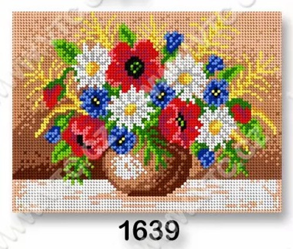 Předloha vyšívací 18 x 24 cm - 1639 - květiny 5