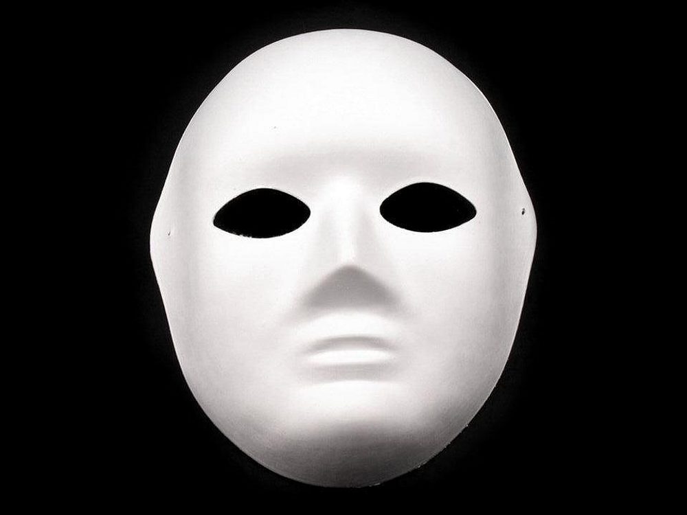 Maska na obličej k domalování - 1 bílá dámská