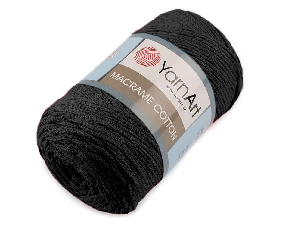 Pletací příze Macrame Cotton 250 g YarnArt - 10 (750) černá