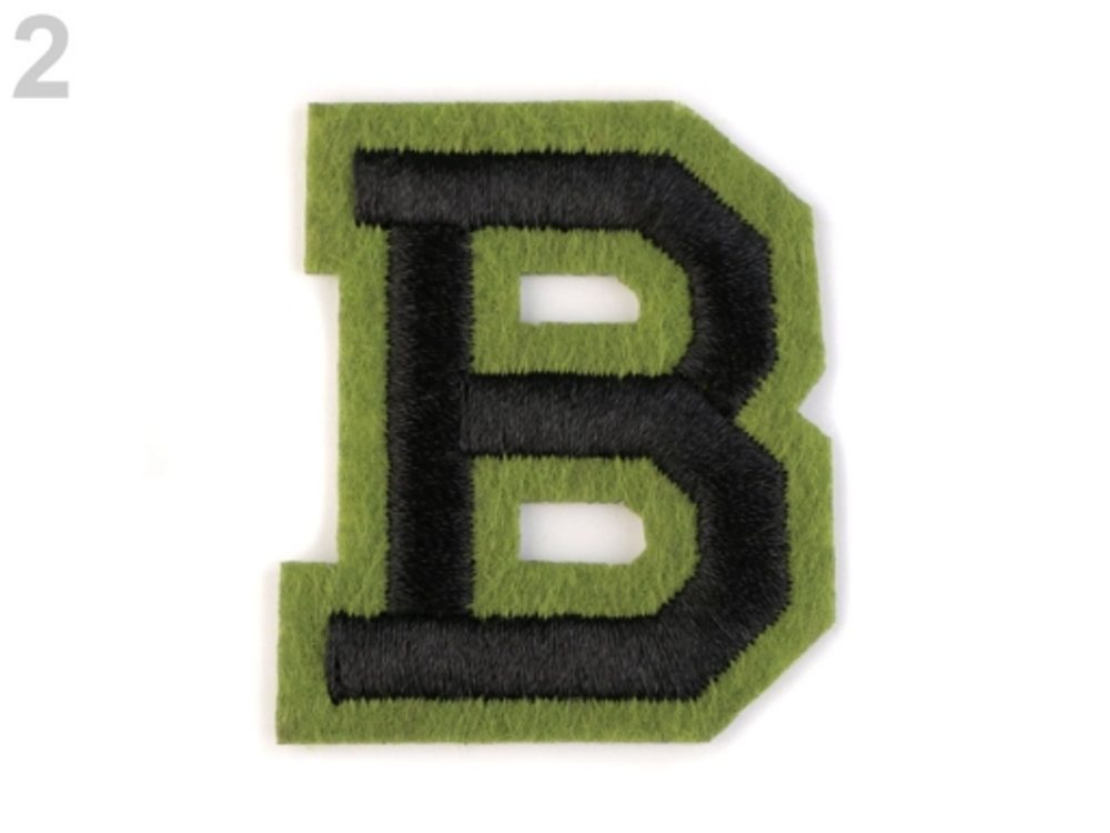 Nažehlovačka písmena - 2 "B" zelená