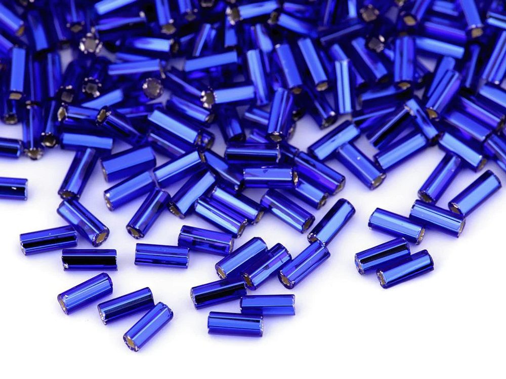 Rokajl Preciosa hladké tyčky 4,5 mm 20g - 37080 modrá kobaltová