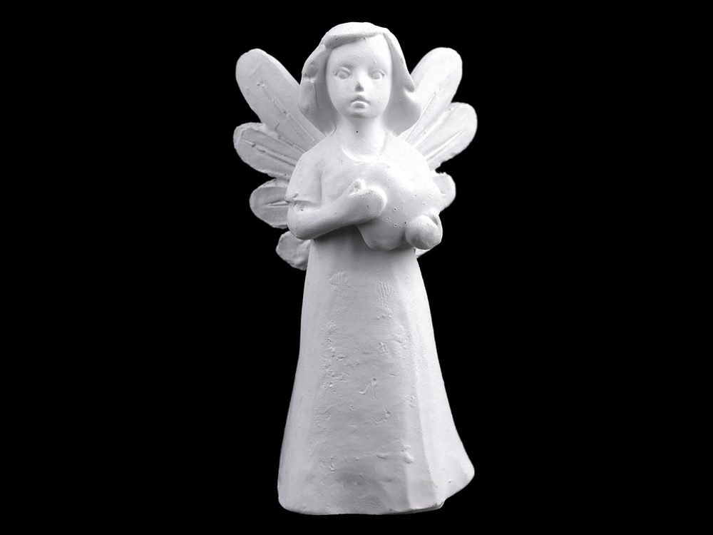 Dekorace anděl - 1 bílá