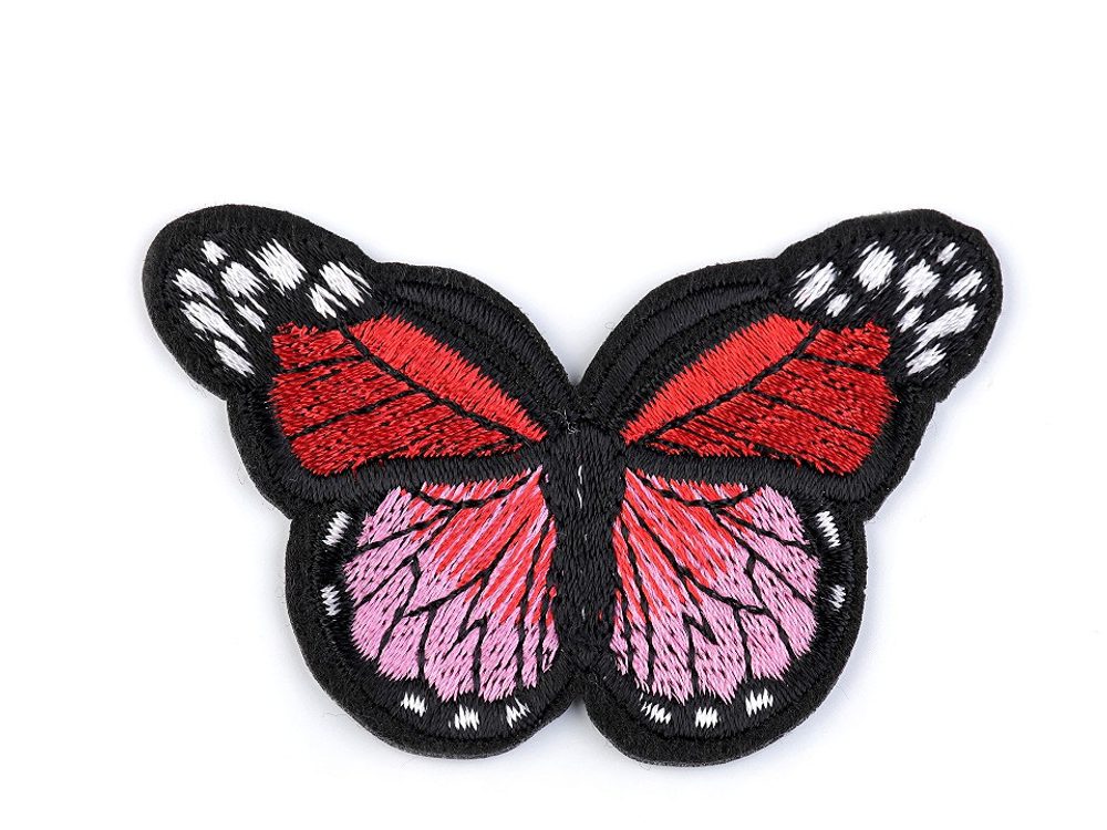Nažehlovačka motýl - 5 červená jahoda