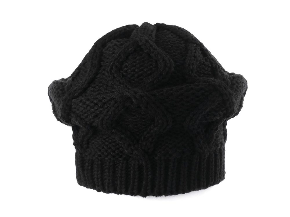 Dámský / dívčí pletený baret - 5 černá