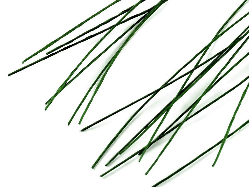 Floristický drát Ø0,5 - 0,7 mm, délka 40 cm 20 kusů - 1 (Ø0,7 mm) zelené kapradí
