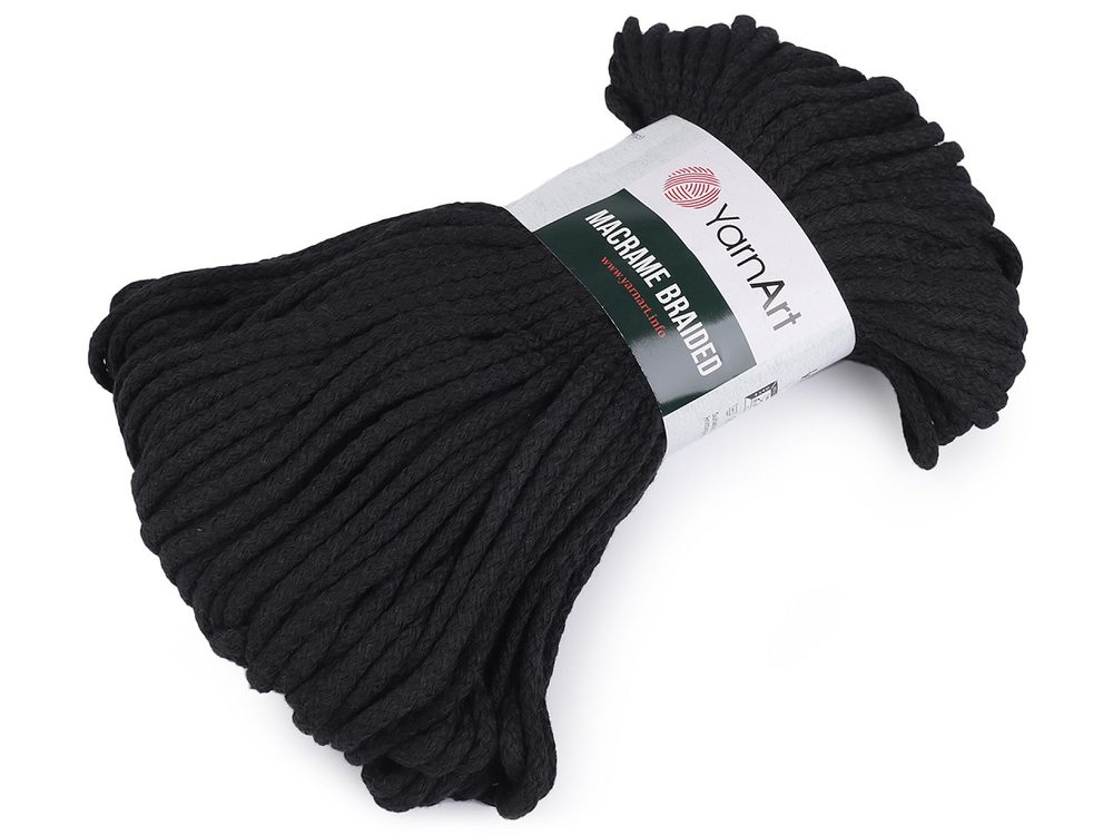 Pletací příze Macrame Braided 250 g - 13 (750) černá