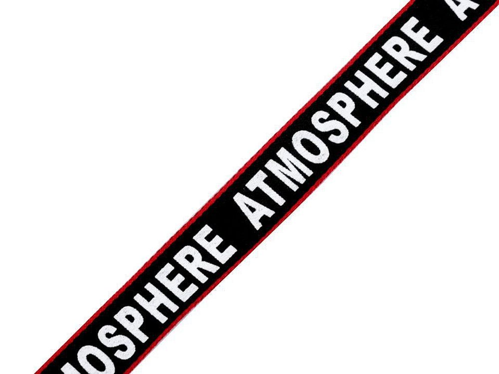 Lampas / oděvní stuha Atmosphere šíře 20 mm METRÁŽ - 2 černo-červená bílá
