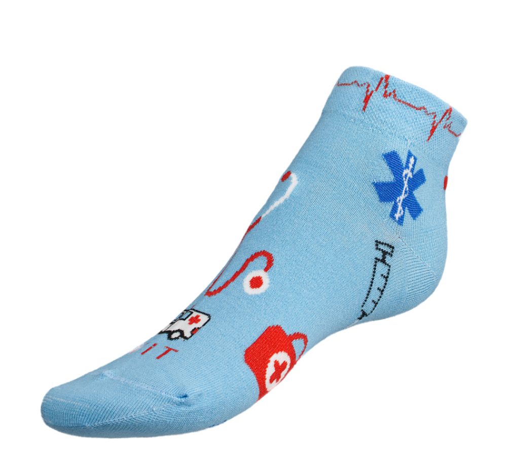 Ponožky nízké Zdravotnictví - 43-46 modrá,červená - 43-46
