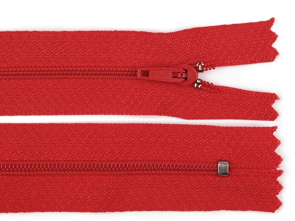 Spirálový zip šíře 3 mm délka 45 cm - 148 červená