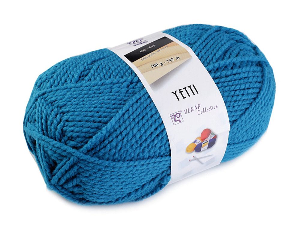 Pletací příze 100 g Yetti - 14 (54777) modrá tyrkys