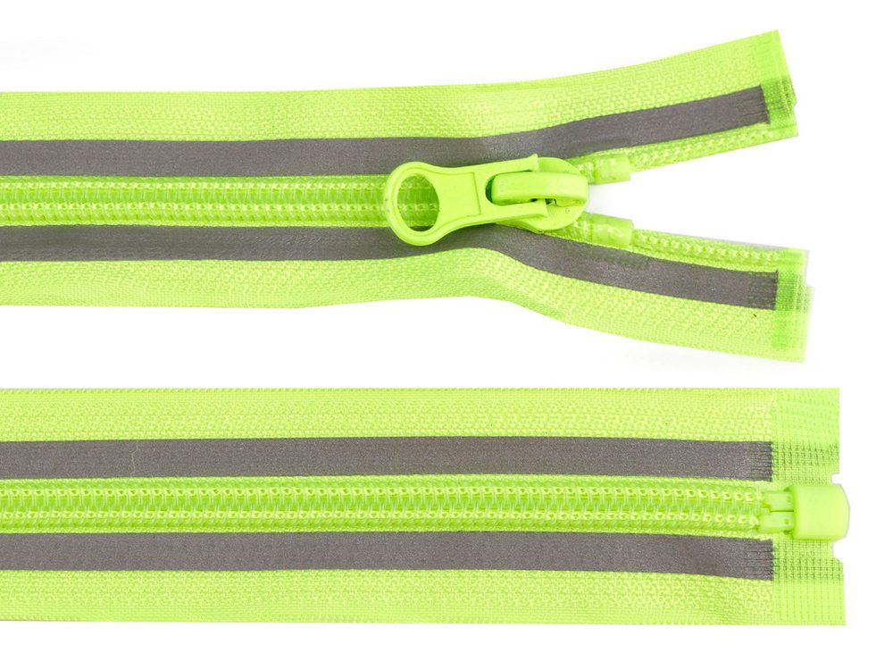 Zip spirálový No 5 reflexní délka 65 cm - 1 (535) zelená neon