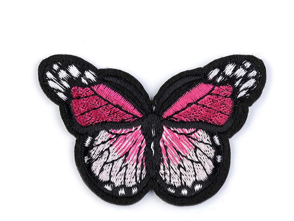 Nažehlovačka motýl - 4 růžová malinová