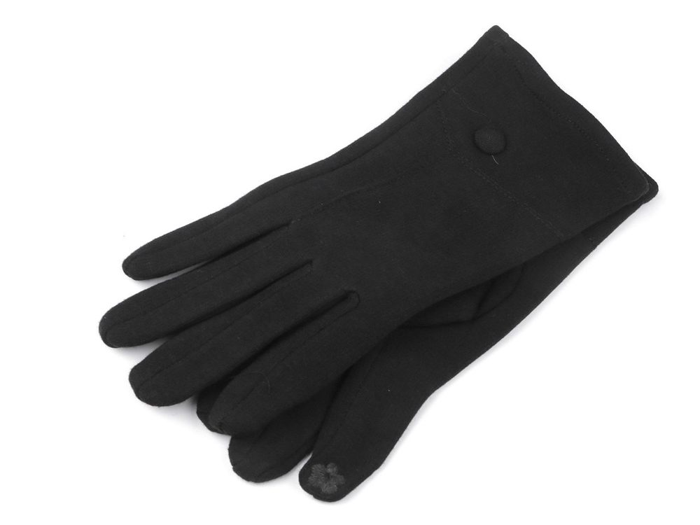 Dámské rukavice s hvězdami - 20 (vel. 8) černá