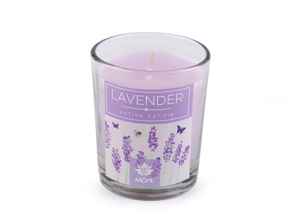Vonná svíčka ve skle 60 g - 1 (lavender) levandulová