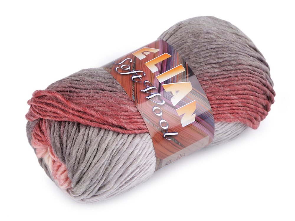 Pletací příze Soft Wool 100 g Elian - 8 (87354) šedá světlá