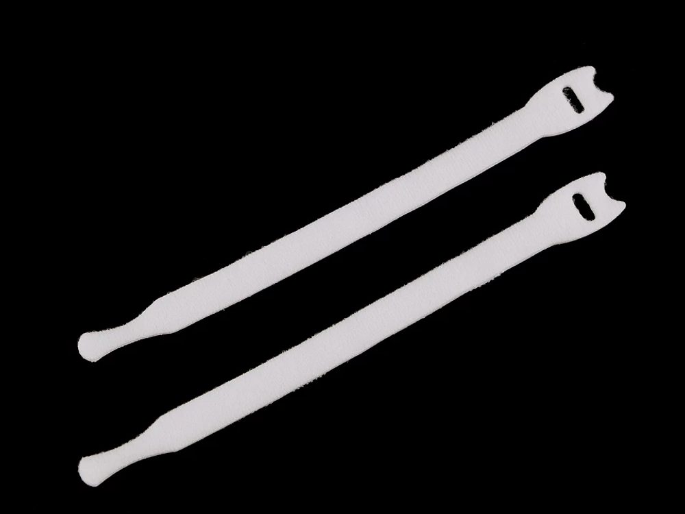 Stahovací páska na suchý zip délka 20 cm balení 10 KUSŮ - 2 bílá
