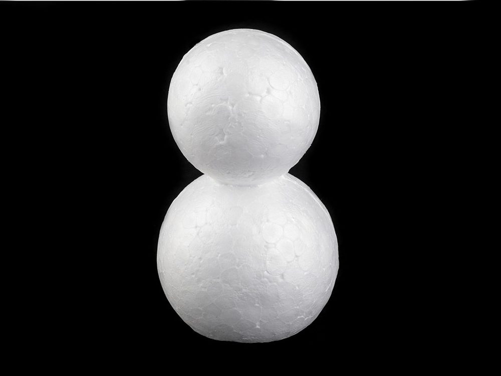 Sněhulák 6,7x11,5 cm polystyren - bílá