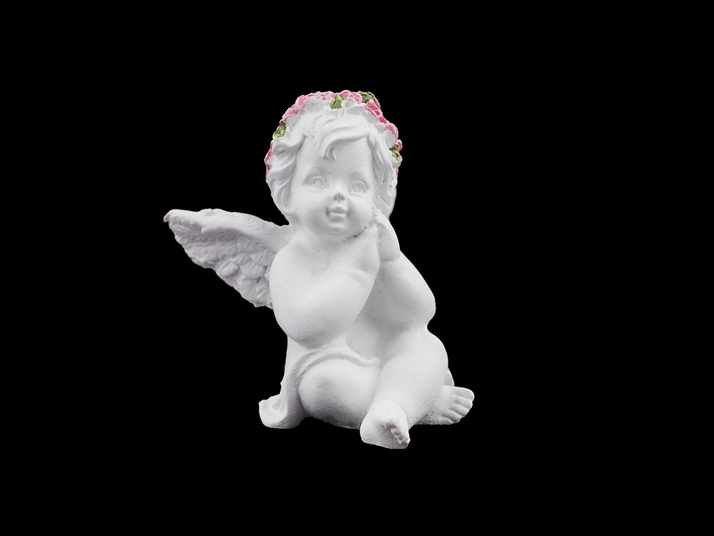 Dekorace anděl - malý - 3 bílá