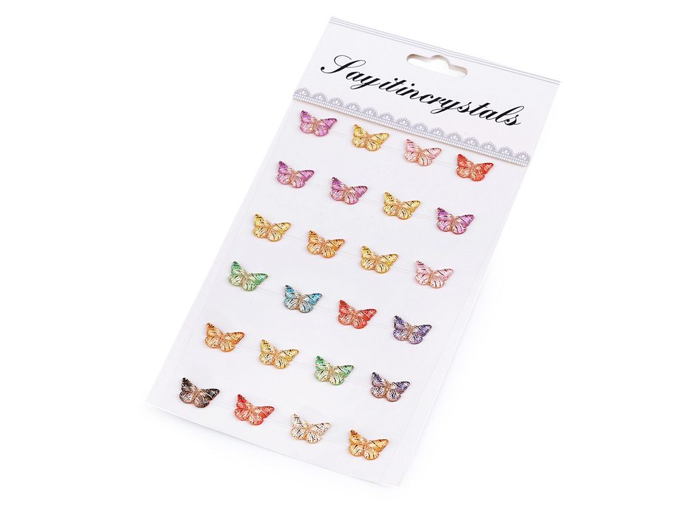 Samolepicí motýlci na lepicím proužku - mix náhodný
