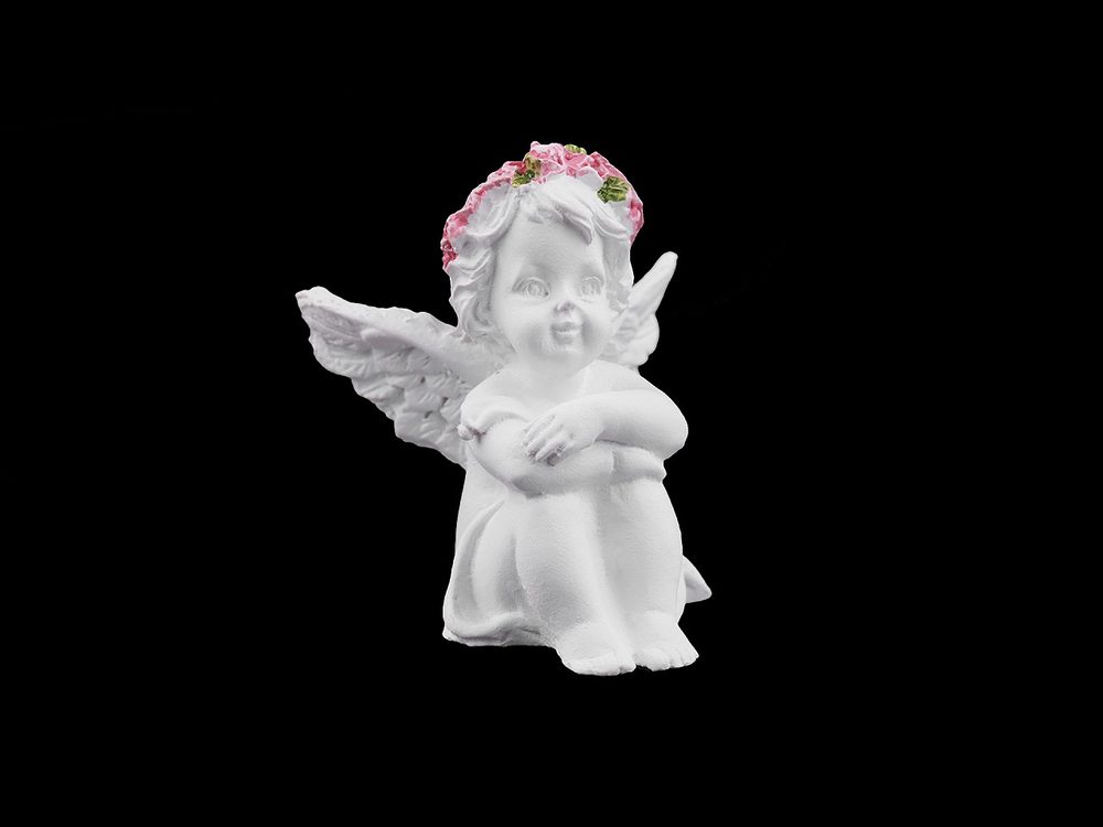Dekorace anděl - malý - 1 bílá