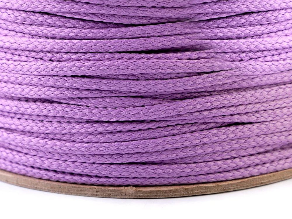 Oděvní šňůra PES Ø4 mm, návin 100 m - 4033 fialová nejsvětlejší