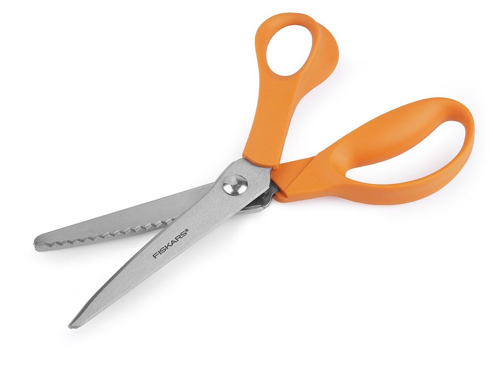 Entlovací krejčovské nůžky Fiskars délka 23 cm - oranžová