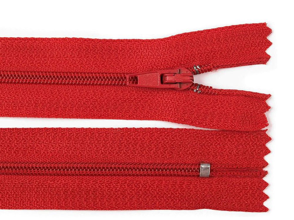 Autolock Spirálový Zip - Šíře 3 mm, Délka 16 cm - Pro Spolehlivé Uzavření - 148 červená