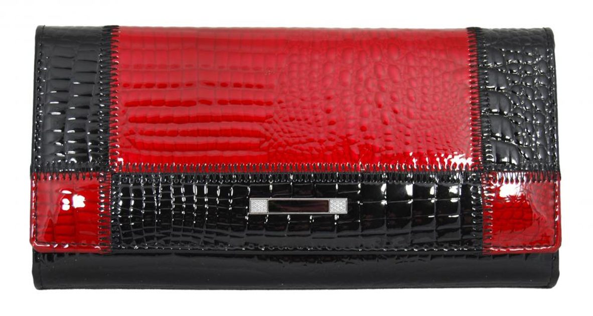 Dámská kožená peněženka Cossroll 05-5242 černo-červená - NewBerry - Bexis.sk