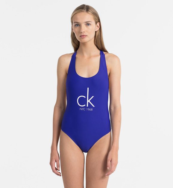 Jednodílné plavky KW0KW00041-038 modrá Calvin Klein Bexis.sk
