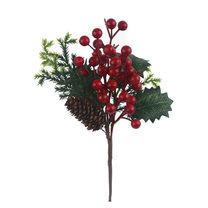 Dekorační větvička s bobulemi P2097 - 25 cm
