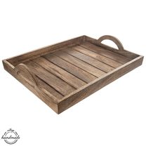 Tác dřevo MANGO 40,5x30,5 cm velký - 40,5 x 30,5 x 4/7,5 cm