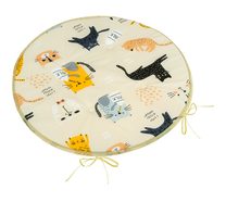 Sedák Adéla kulatý hladký - průměr 40 cm Kočka žlutá