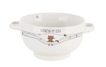 Miska keramická NEKONEČNÁ LÁSKA kočka průměr 14 cm O0347 - dia 14 x 8 cm