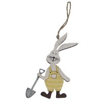 Velikonoční DEKORACE zajíc k zavěšení D6697 - 13,5 cm