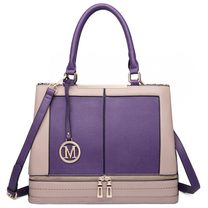 Moderní fialová kabelka s čelními zipy Miss Lulu