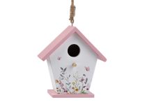 Dřevěná ptačí budka malovaná