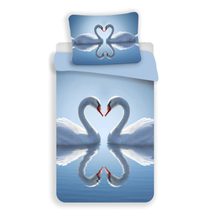 JERRY FABRICS 3D Povlečení Labutě micro Polyester - mikrovlákno, 140/200, 70/90 cm