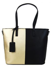 Elegantní kabelka s ozdobou YH-1623 černo-zlatá