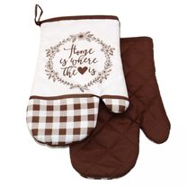 Kuchyňská chňapka 2 ks Home hnědá 18x27 cm