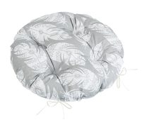 Sedák Adéla prošívaný kulatý - průměr 40 cm Pírka šedá