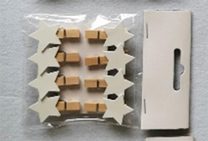 Dekorace klip hvězdička, 8 ks D6474 - 14 cm