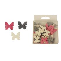 Motýl dekorační 36 ks D1933 - 2 x 0,2 x 1,8 cm