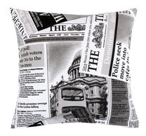 Povláček EMA - 45x45 cm Noviny černá