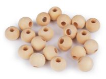 Dřevěné korálky nelakované Ø15 mm 100 kusů