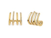 Náušnice z nerezové oceli s broušenými kamínky