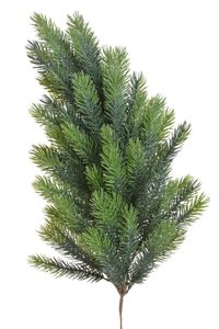 Umělá větvička jehličí se třpytkami - zelená 51 cm